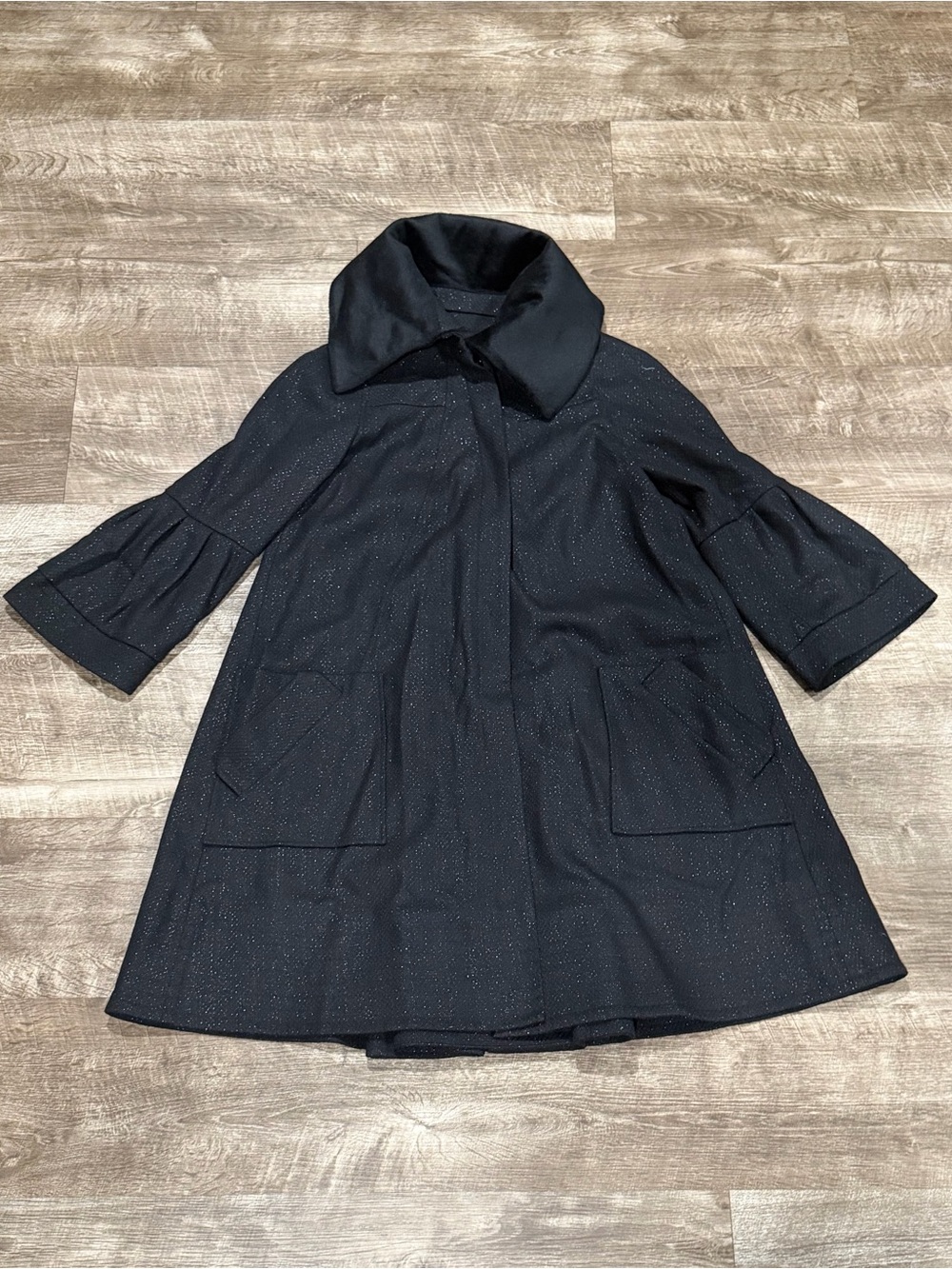Diane von furstenberg franca womens long coat wool blend and silk lining womenโs